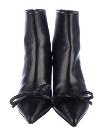 Red Valentino Leather Studded Accents Boots