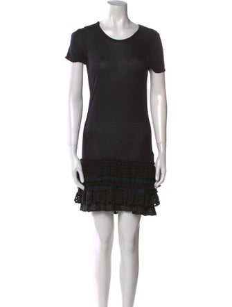 Red Valentino Scoop Neck Mini Dress