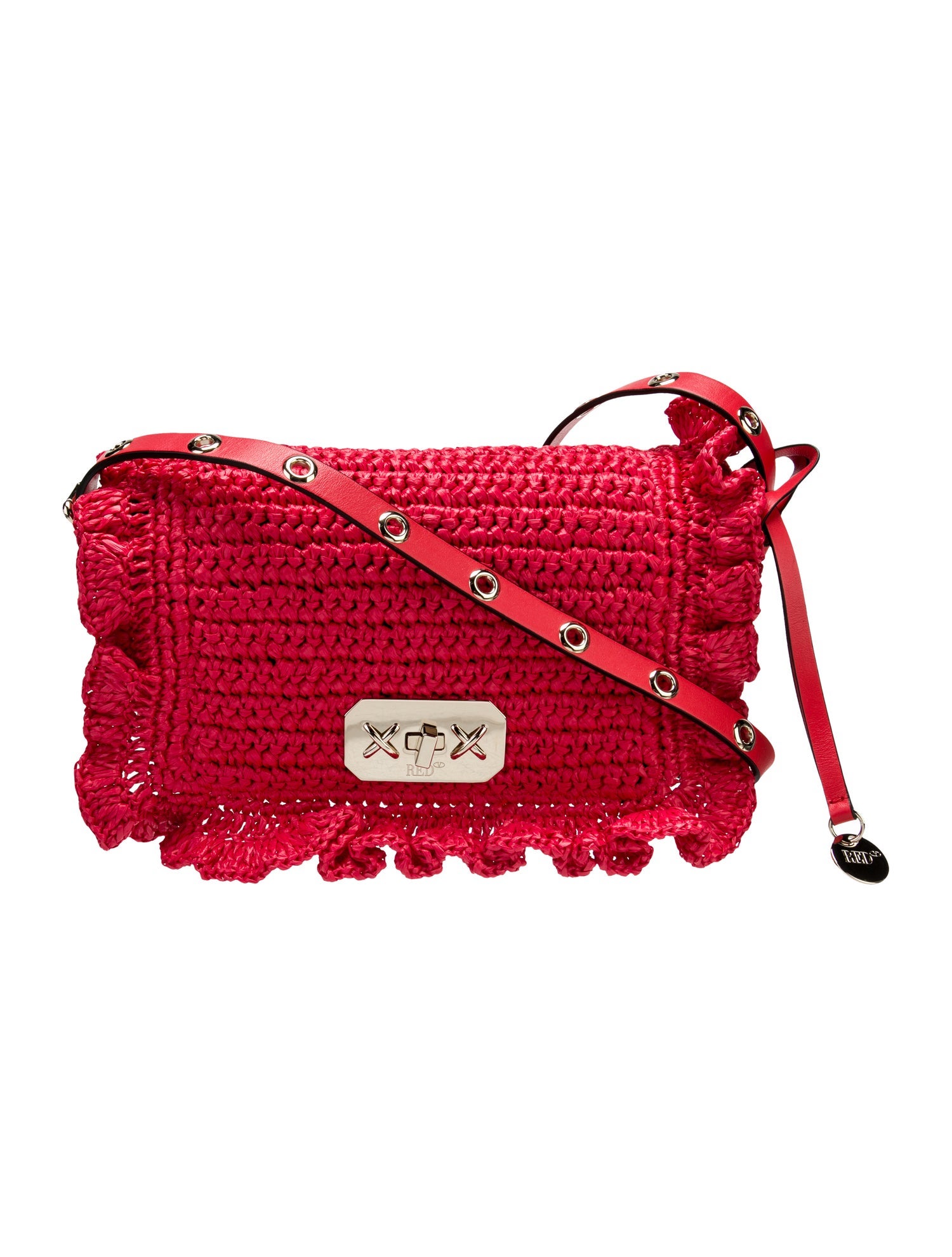 Red Valentino Raffia Crossbody Bag