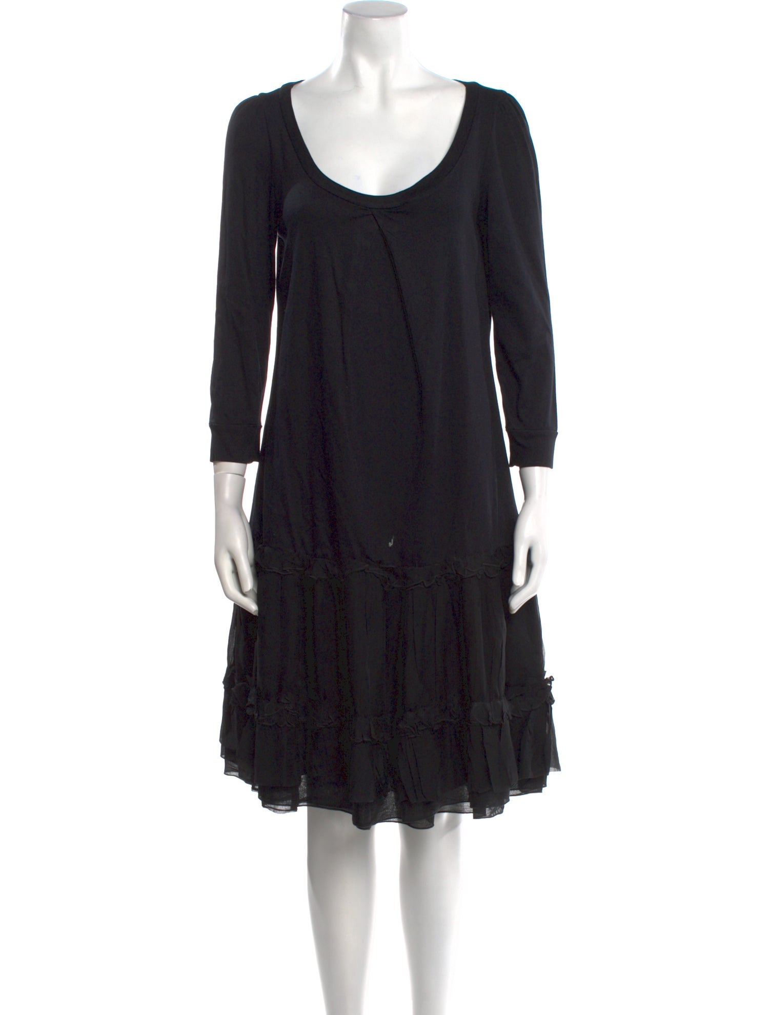 Red Valentino Scoop Neck Knee-Length Dress