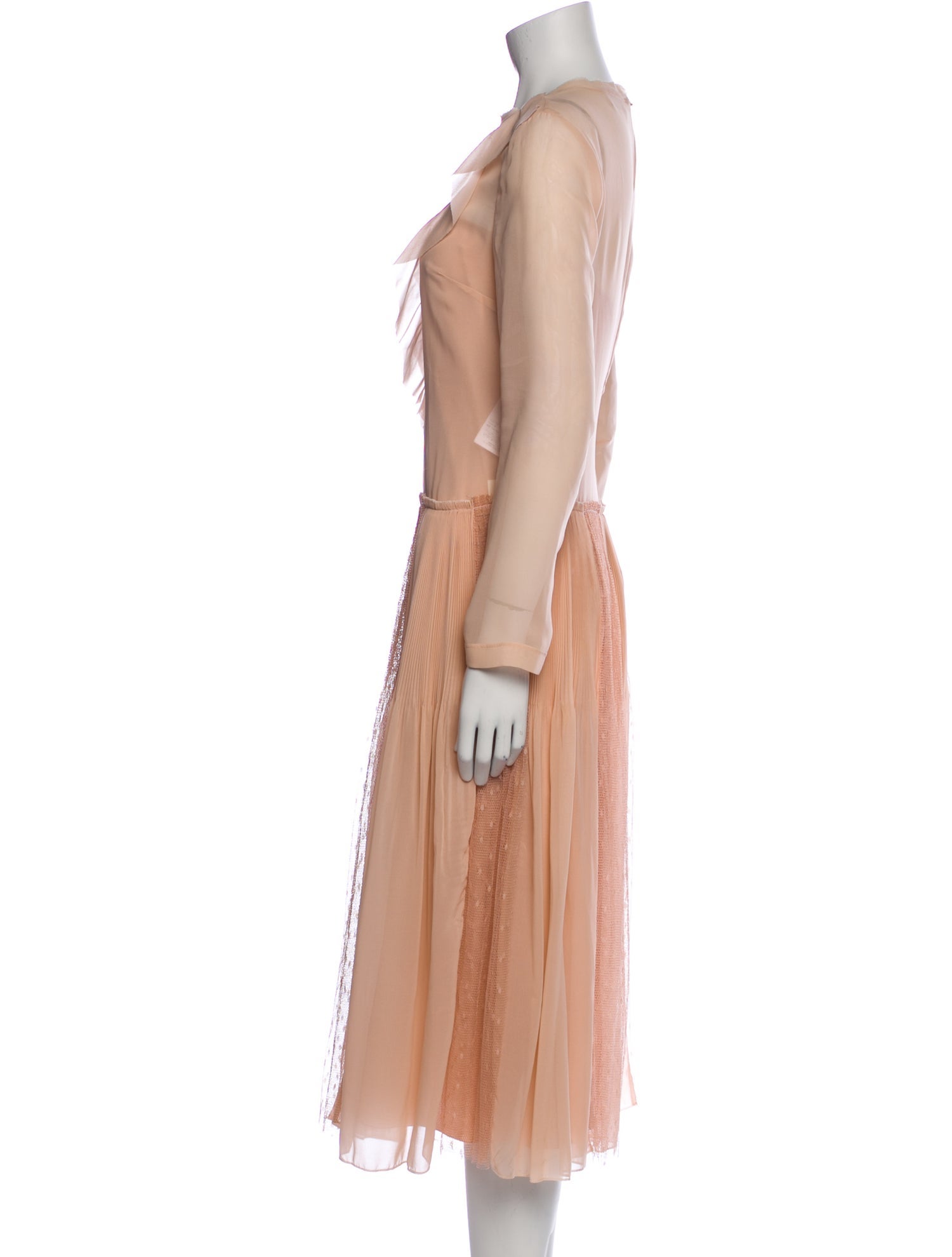 Red Valentino Crew Neck Long Dress