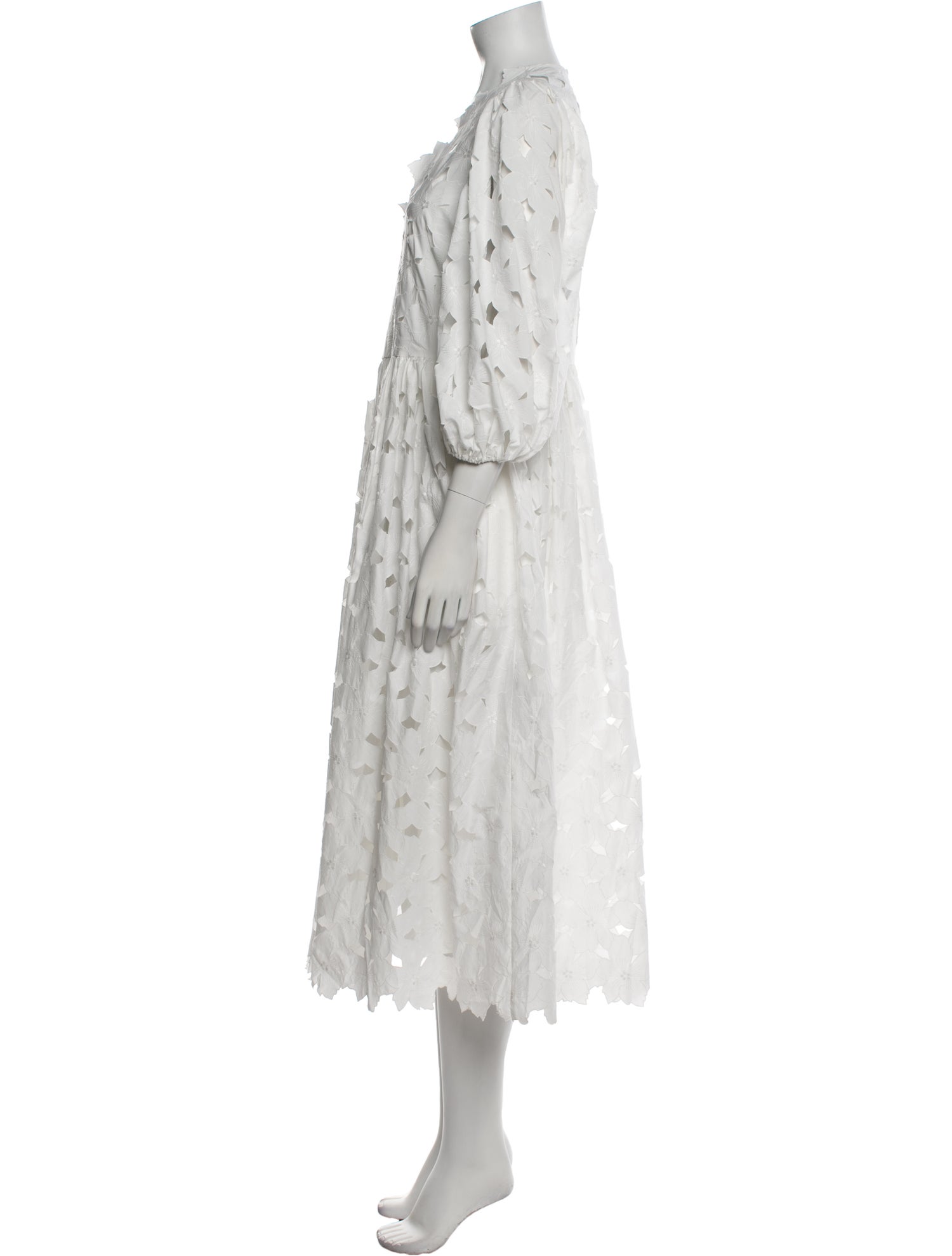 Red Valentino V-Neck Midi Length Dress