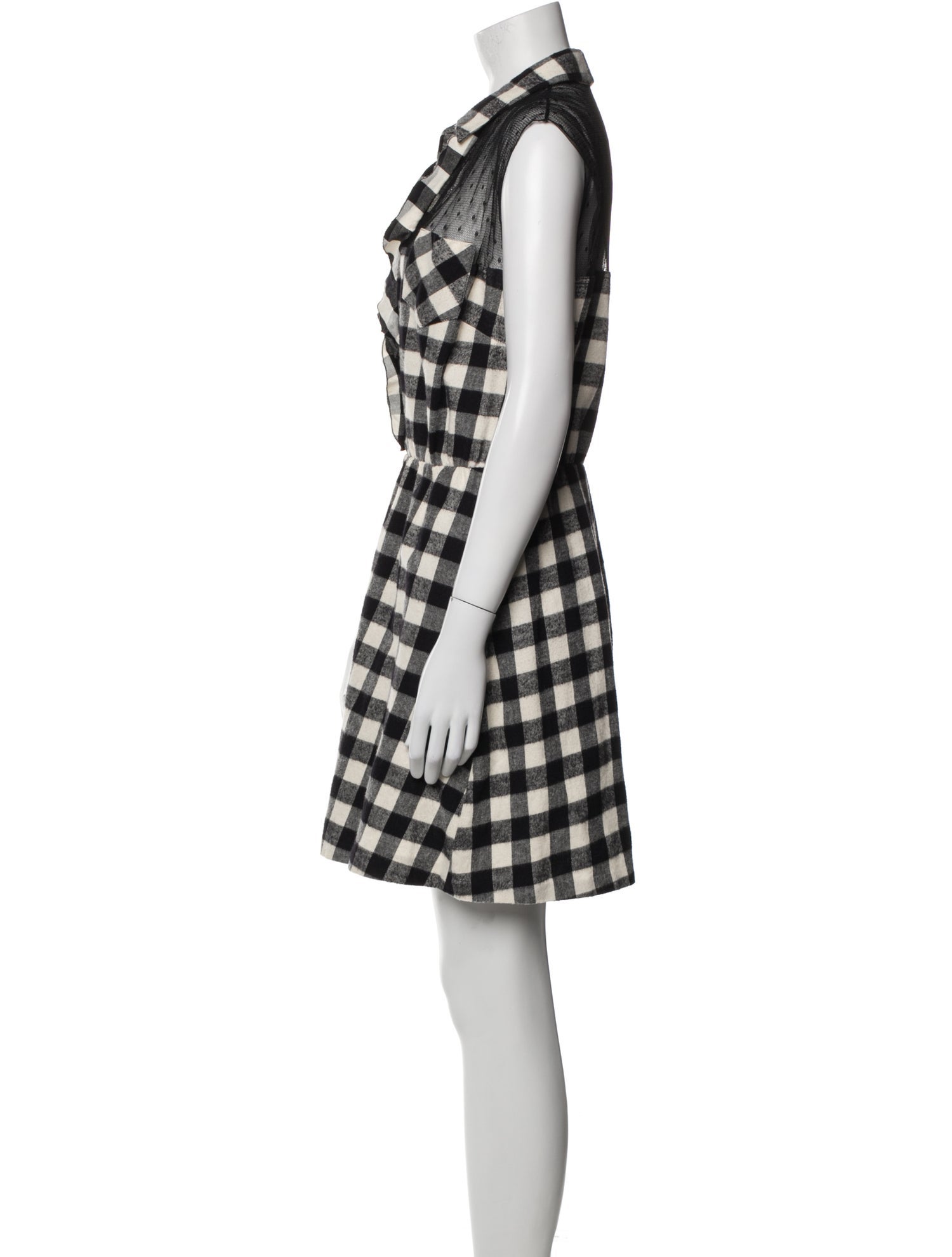 Red Valentino Plaid Print Mini Dress