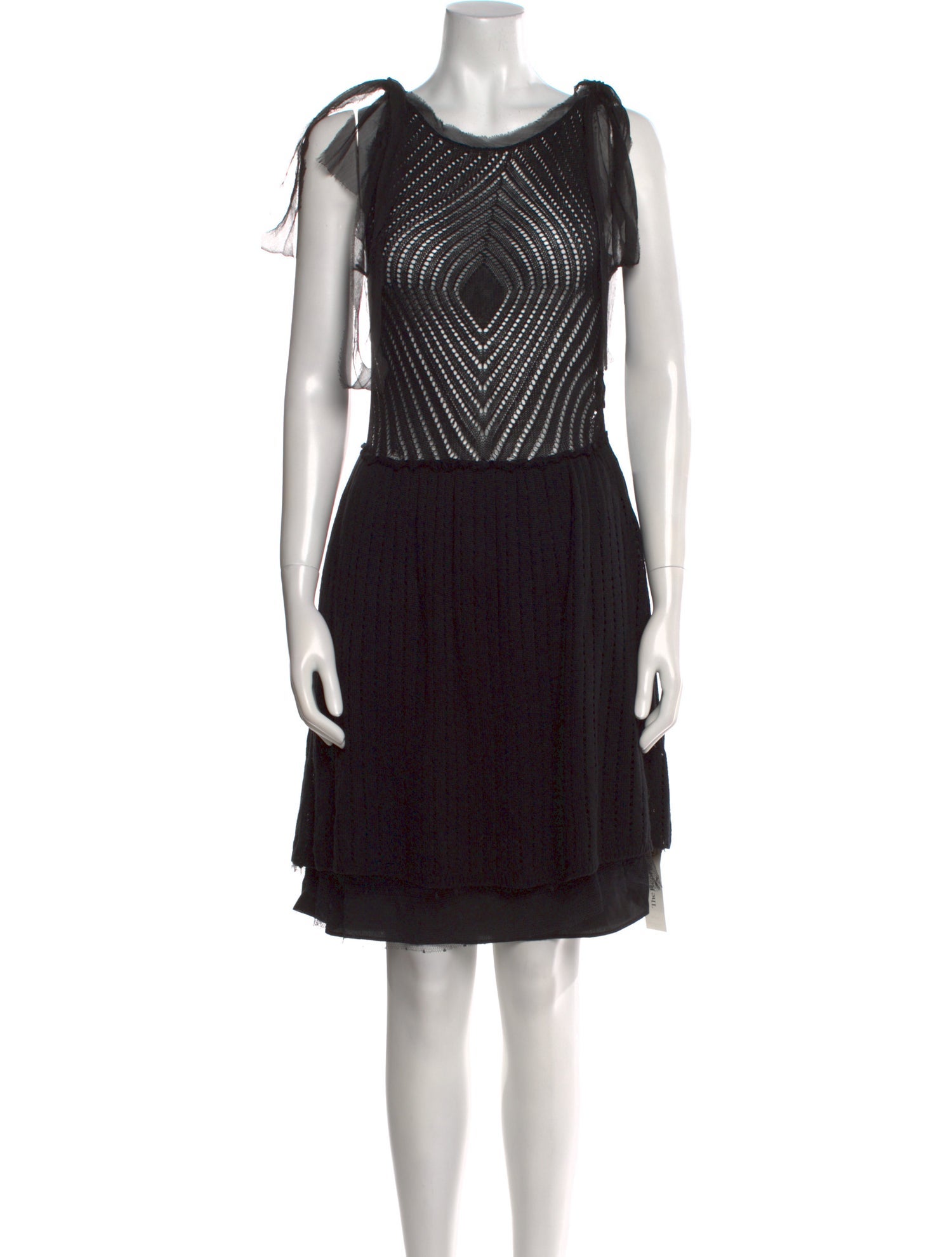 Red Valentino Scoop Neck Midi Length Dress