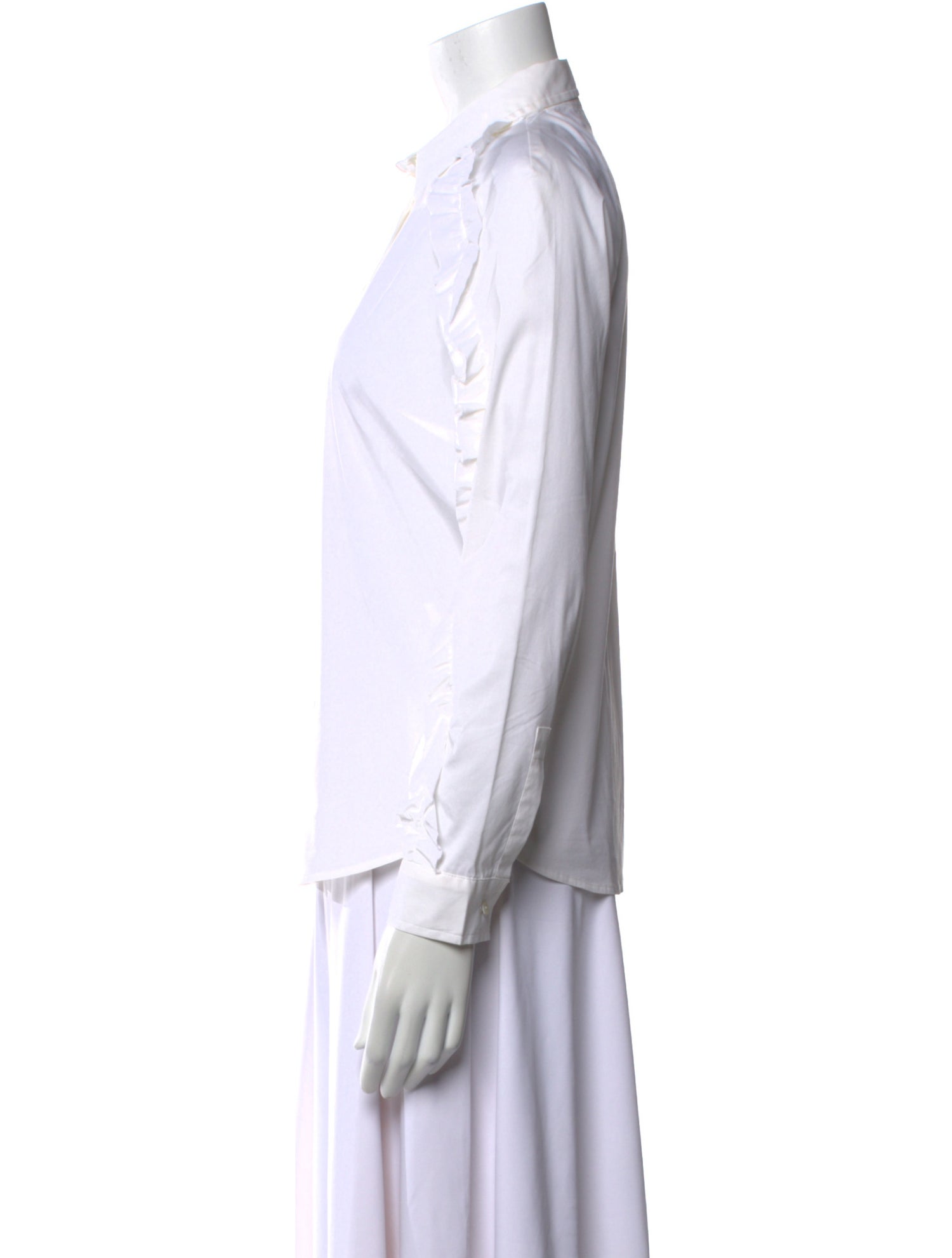 Red Valentino Long Sleeve Button-Up Top