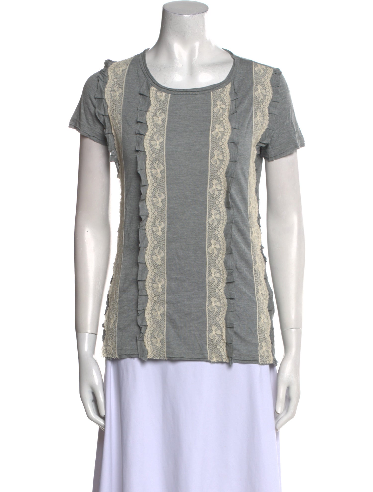 Red Valentino Printed Scoop Neck Top