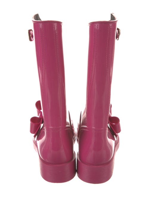 Red Valentino Rubber Bow Accents Rain Boots