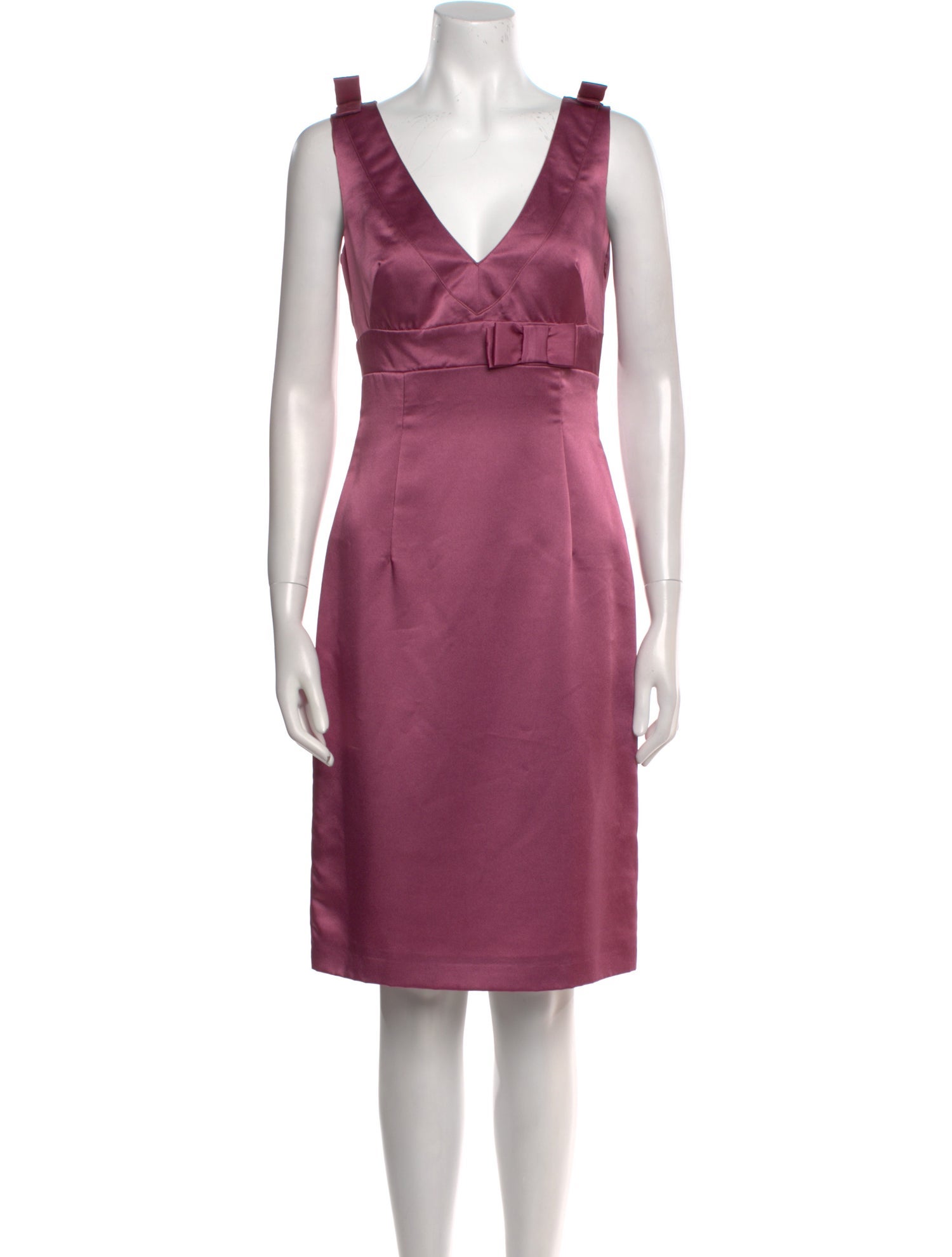 Red Valentino V-Neck Knee-Length Dress