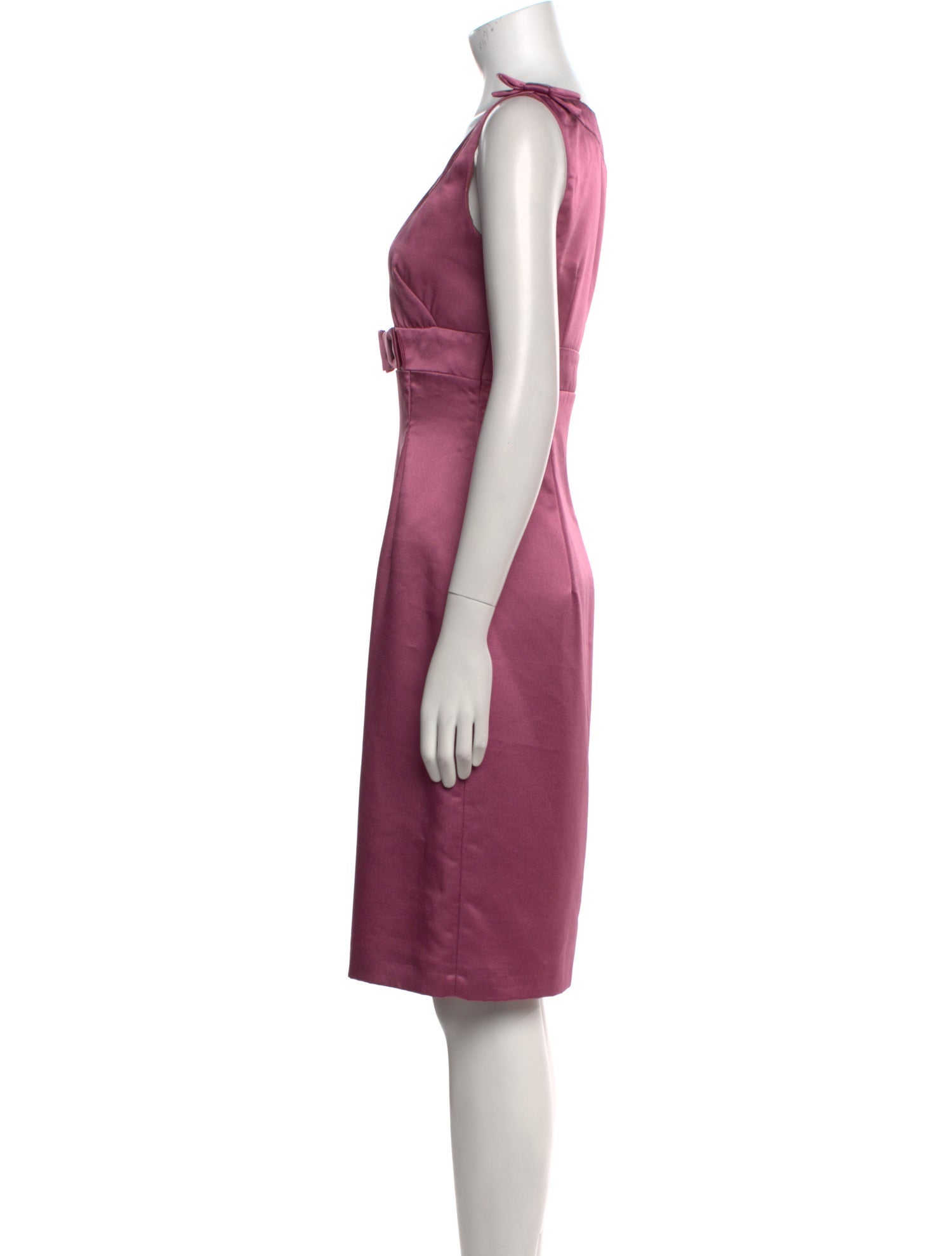 Red Valentino V-Neck Knee-Length Dress