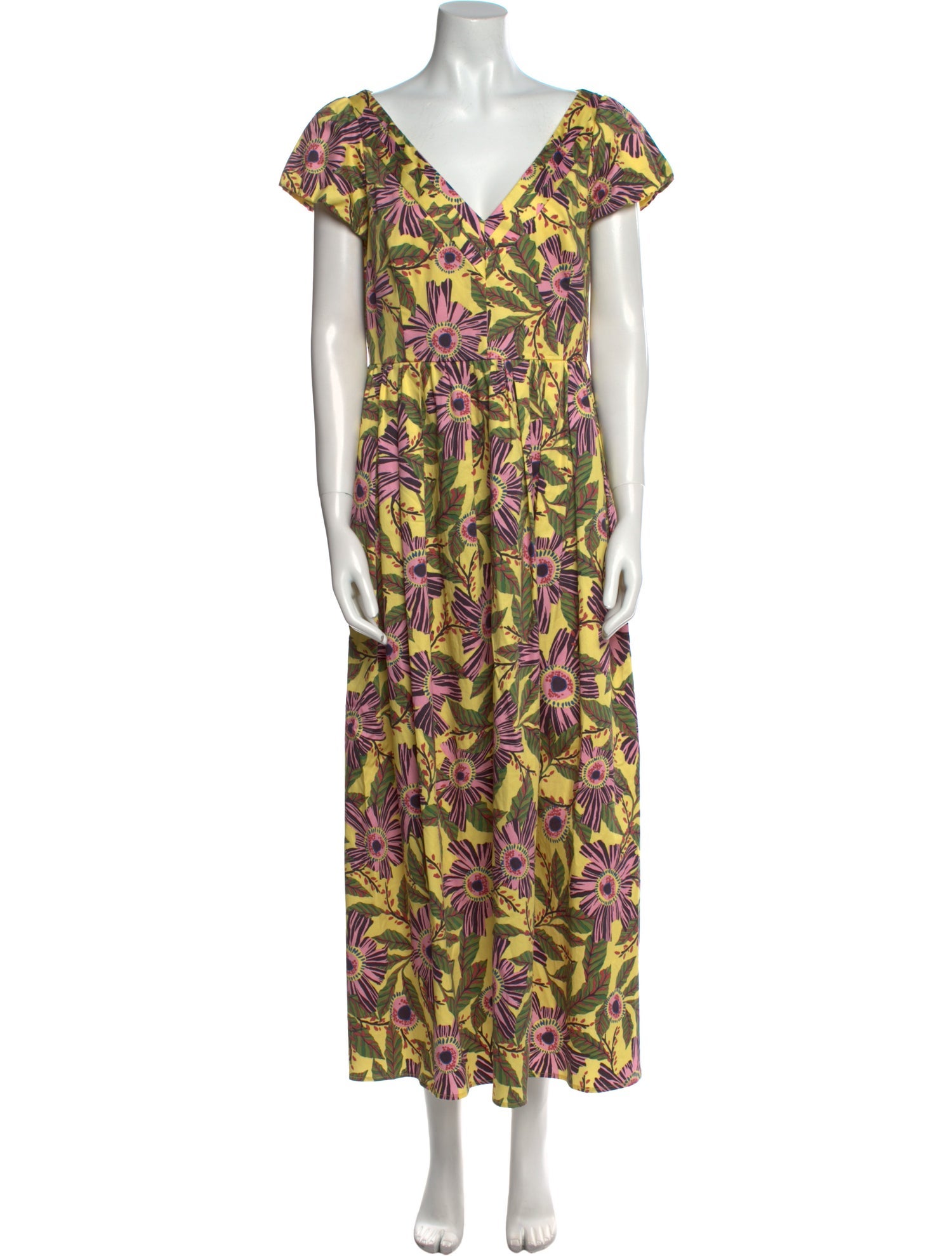 Red Valentino Floral Print Long Dress