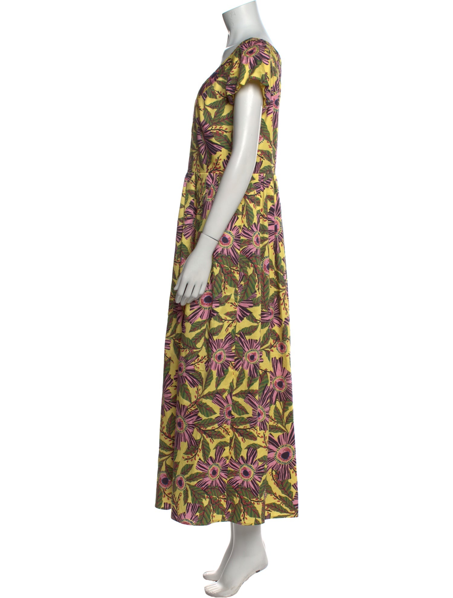 Red Valentino Floral Print Long Dress