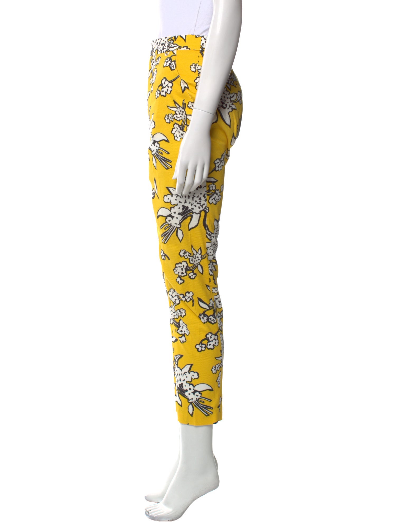 Red Valentino Floral Print Skinny Leg Pants