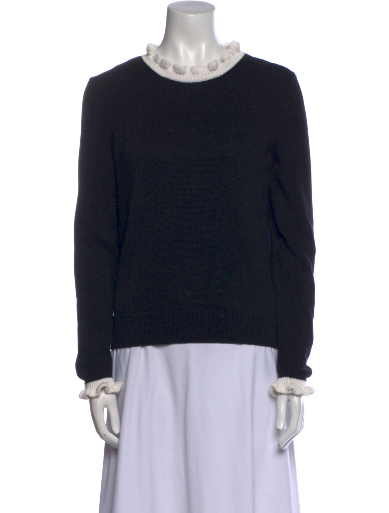 Red Valentino Crew Neck Long Sleeve Sweatshirt