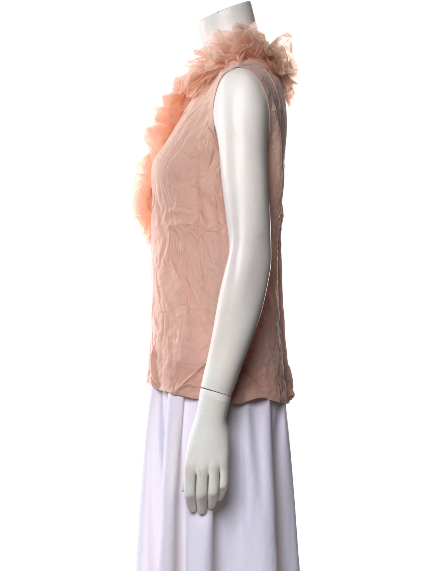 Red Valentino Silk Mock Neck Blouse