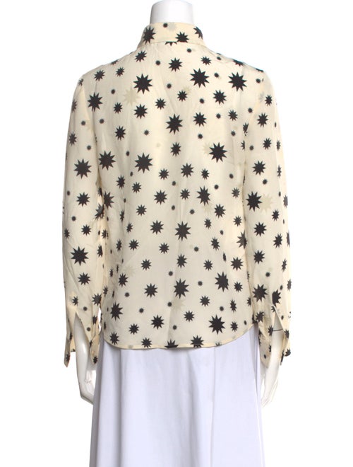 Red Valentino Silk Printed Button-Up Top