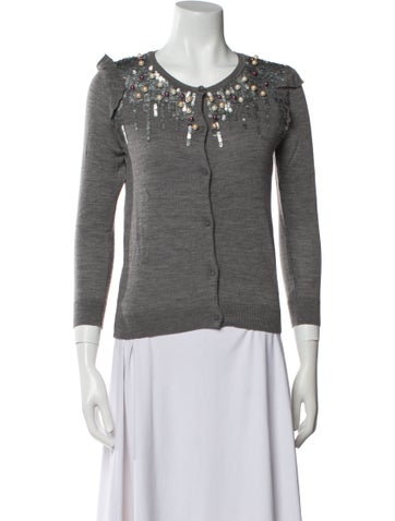 Red Valentino Knitwear Wool Scoop Neck Sweater XS