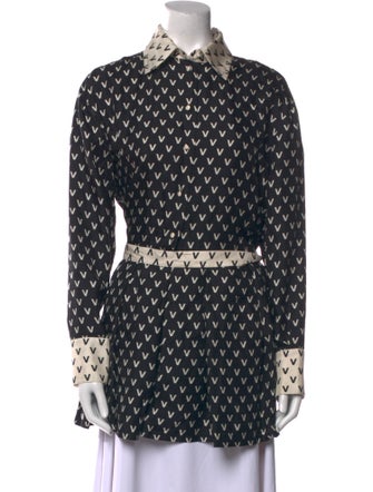 Red Valentino Silk Printed Romper