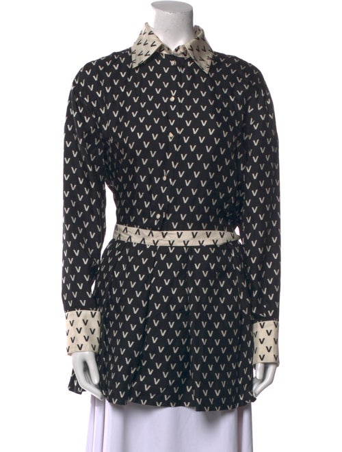 Red Valentino Silk Printed Romper