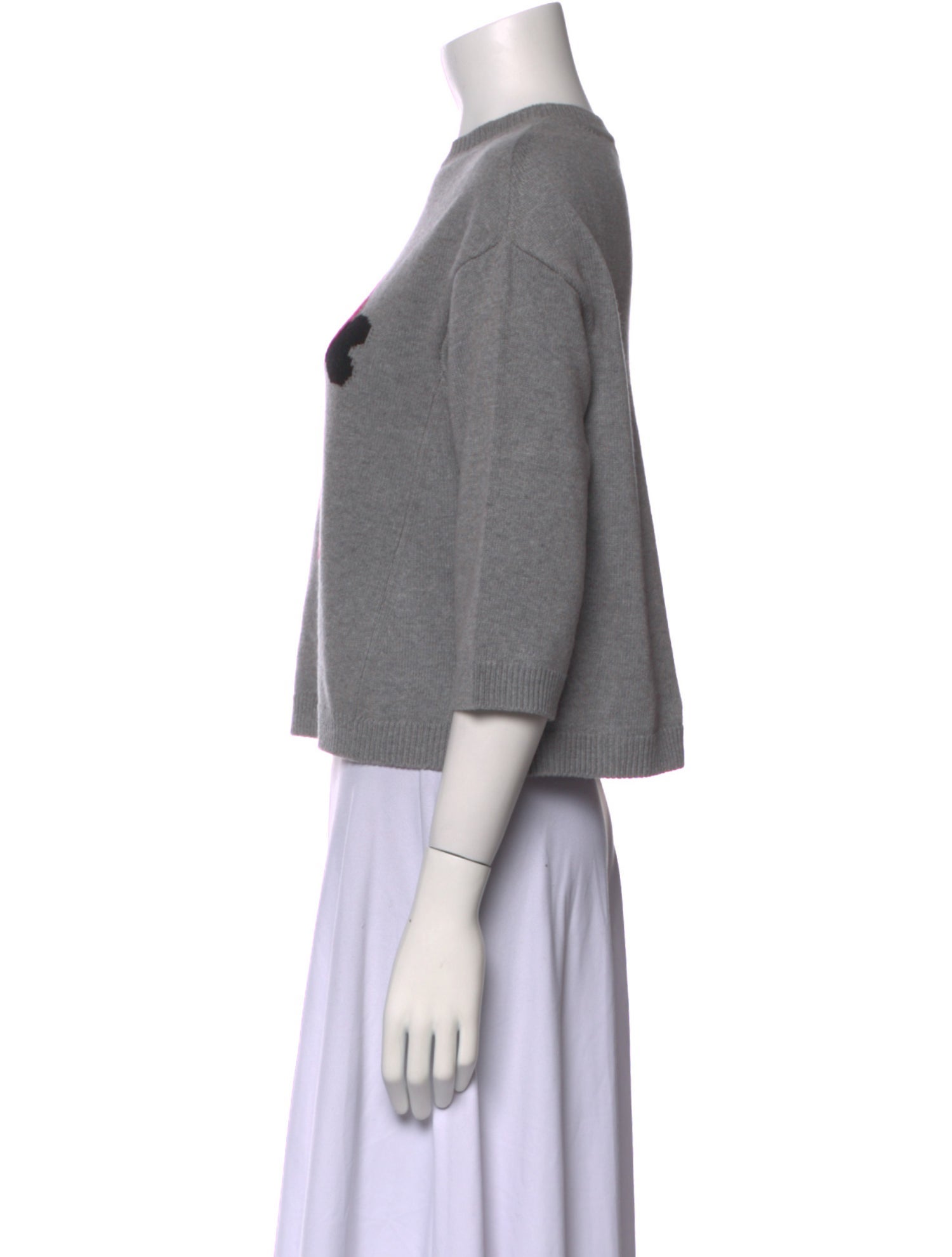 Red Valentino Virgin Wool Graphic Print Sweater