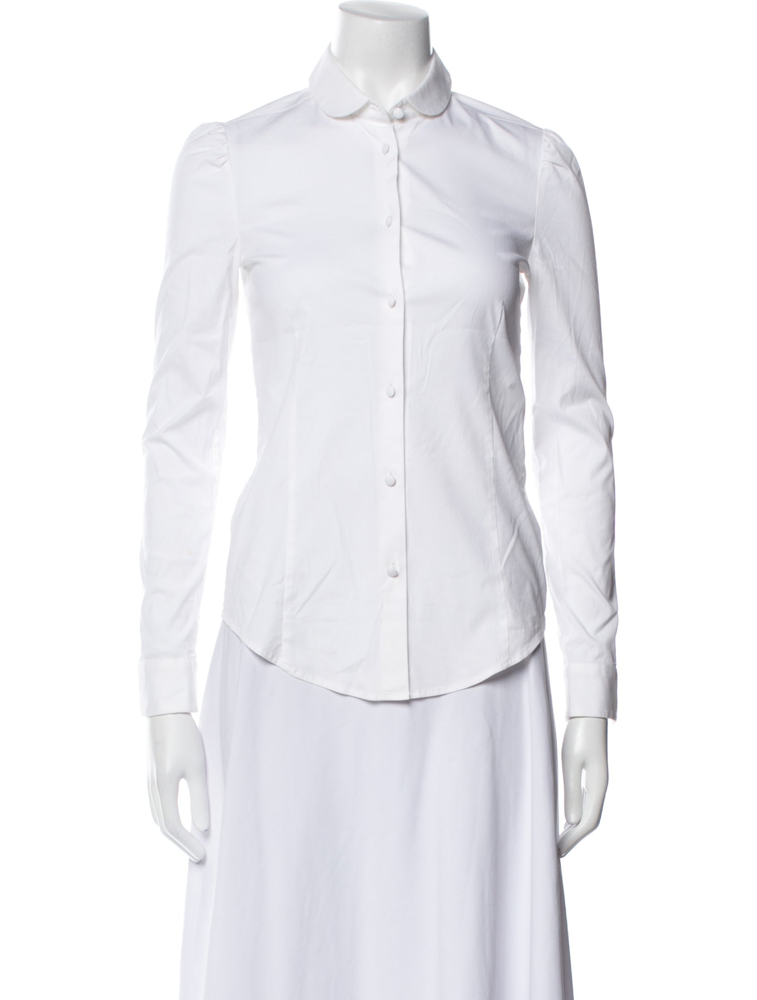 Red Valentino Long Sleeve Button-Up Top