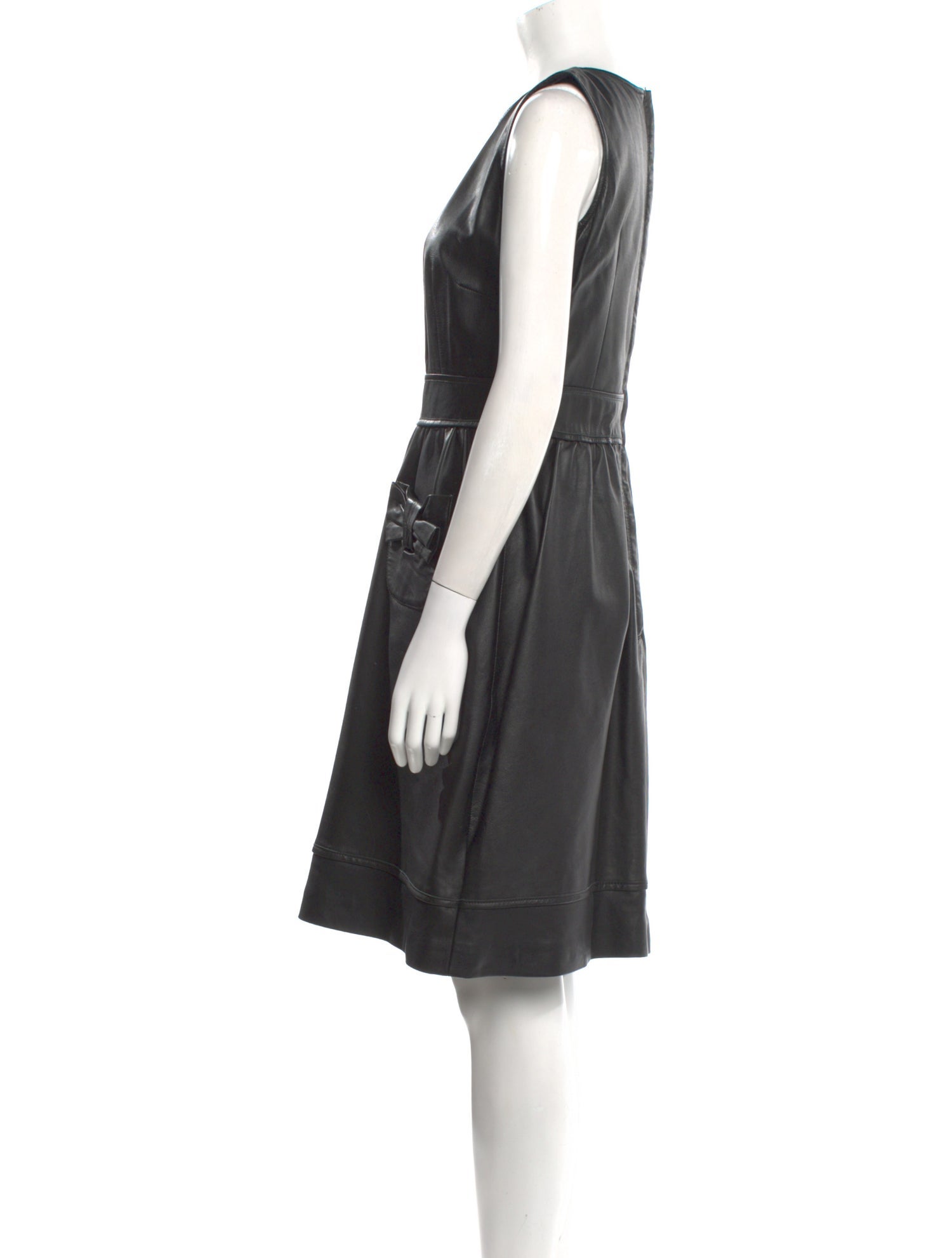 Red Valentino Leather Knee-Length Dress