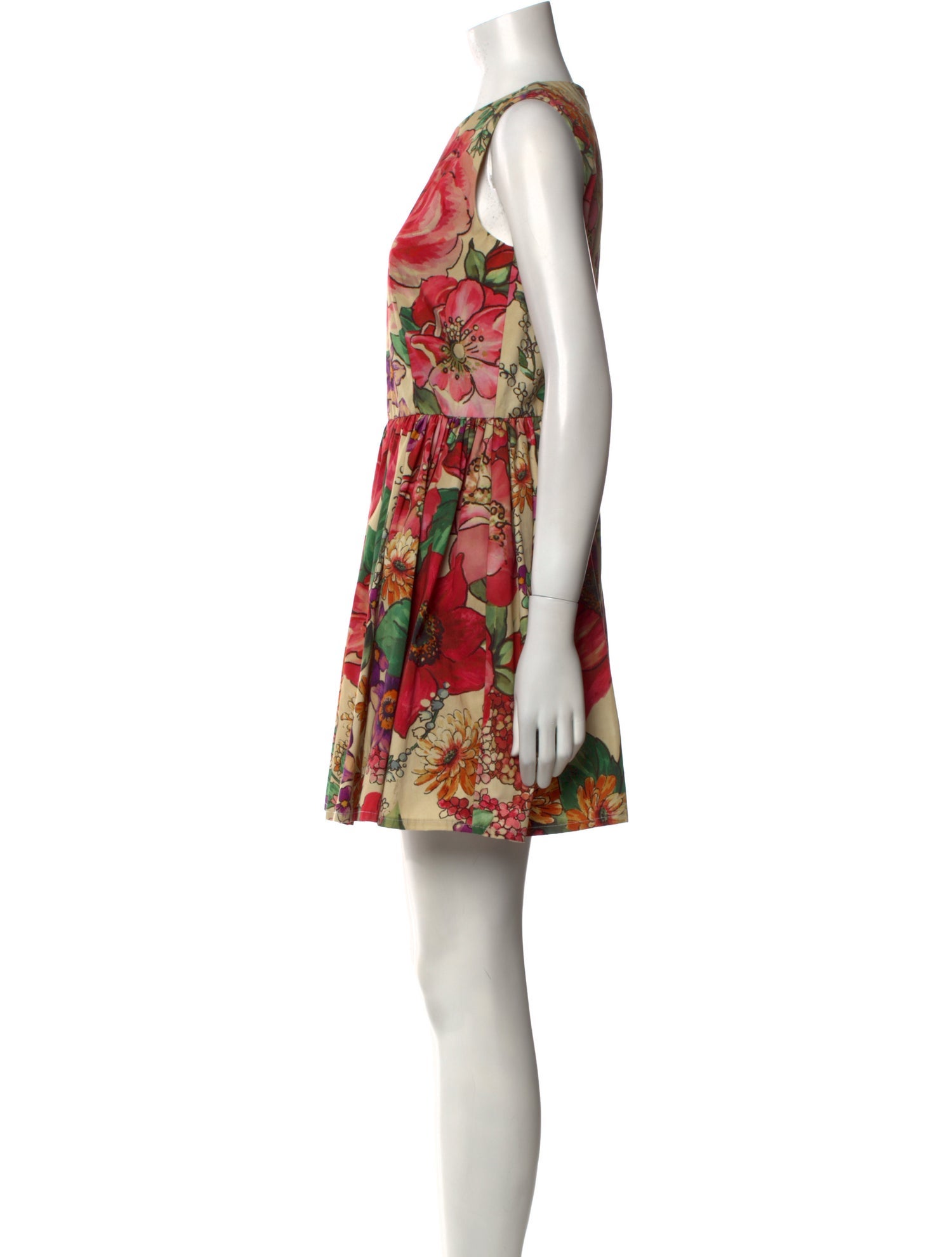 Red Valentino Floral Print Mini Dress