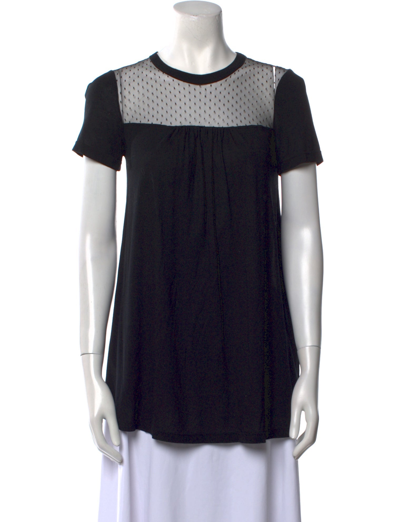 Red Valentino Crew Neck Short Sleeve Blouse