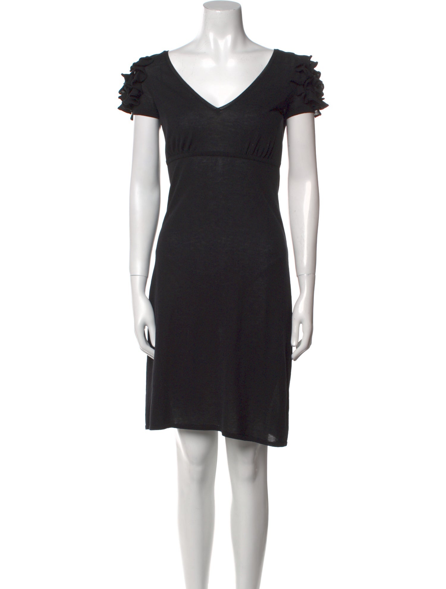 Red Valentino V-Neck Knee-Length Dress