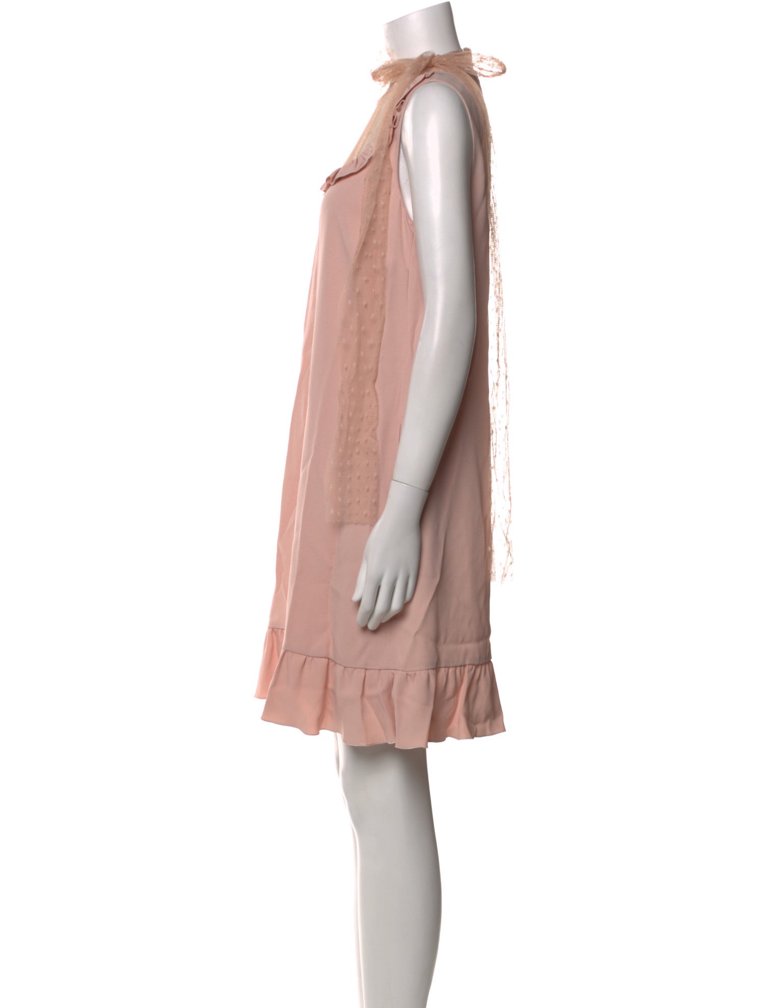 Red Valentino Mock Neck Mini Dress