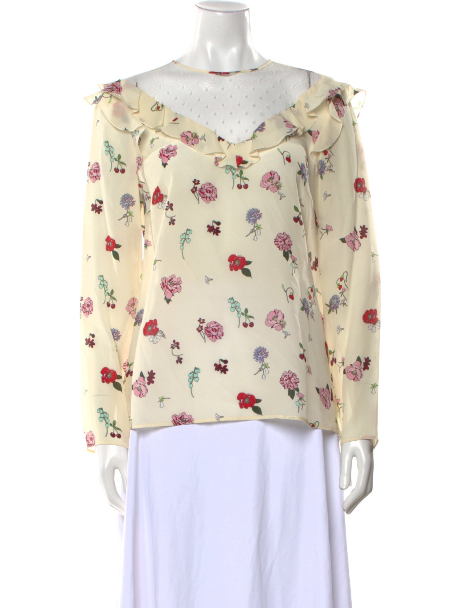 Red Valentino Silk Floral Print Blouse w/ Tags