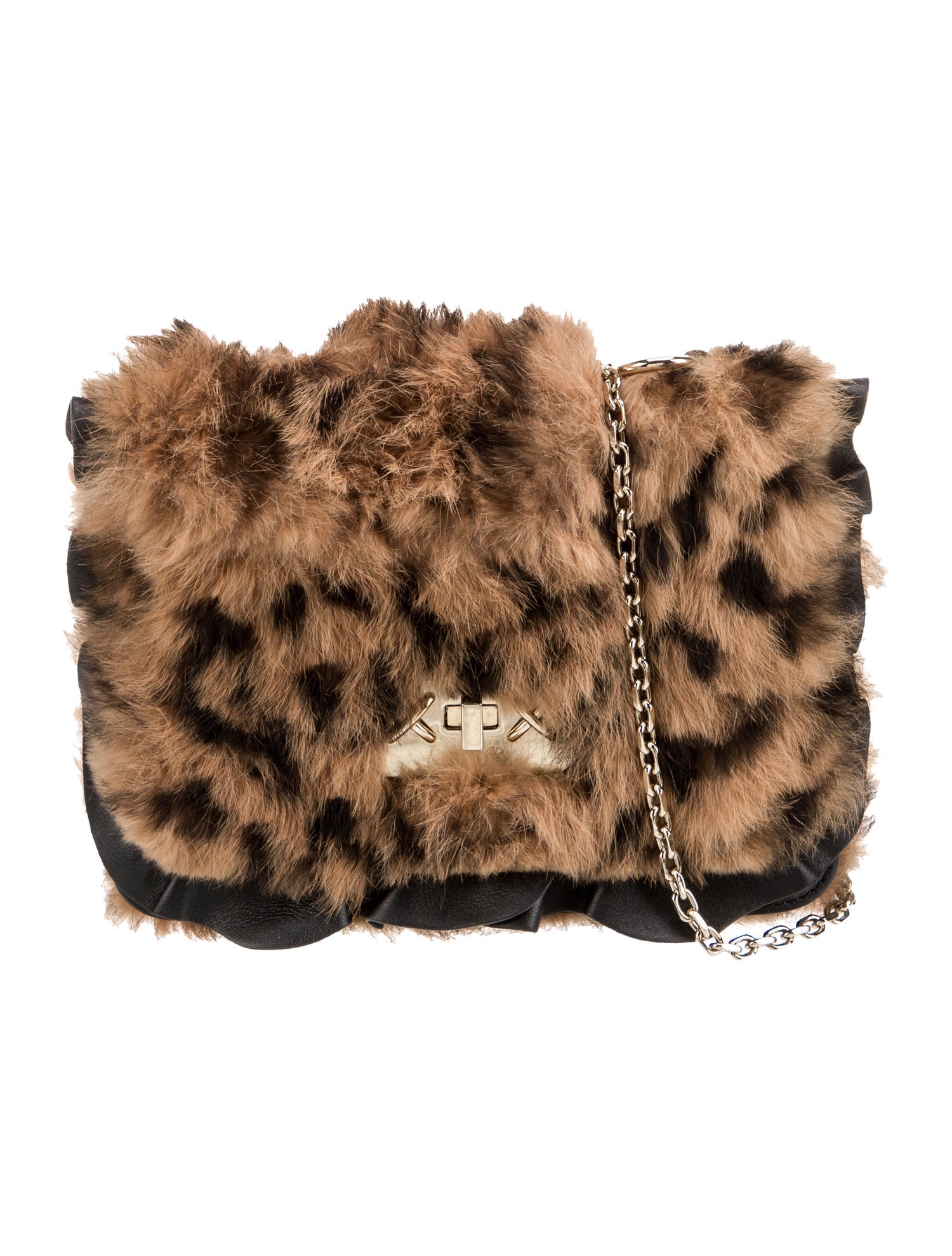 Red Valentino Fur Messenger Bag