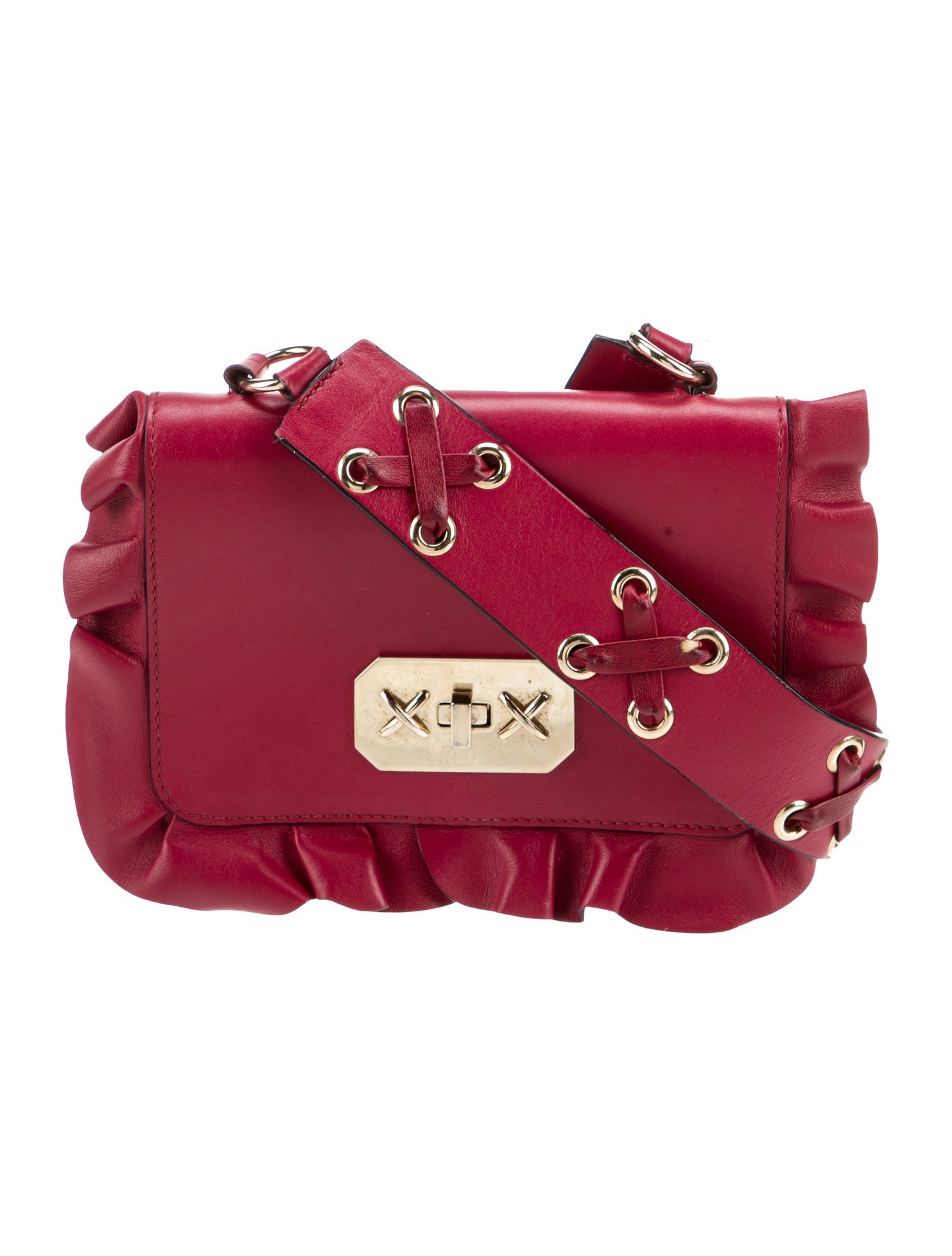 Red Valentino Leather Messenger Bag