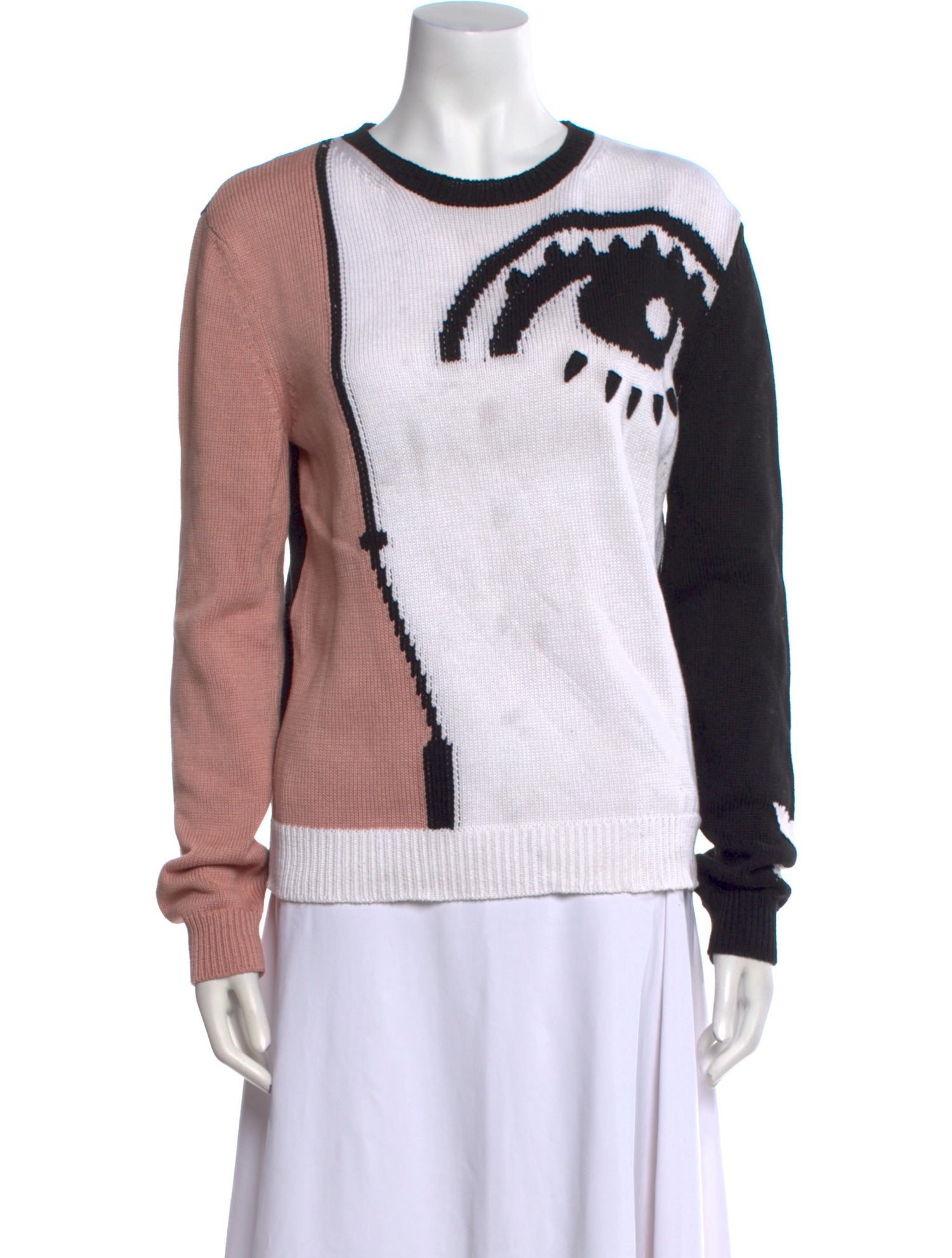 Red Valentino Graphic Print Crew Neck Sweater