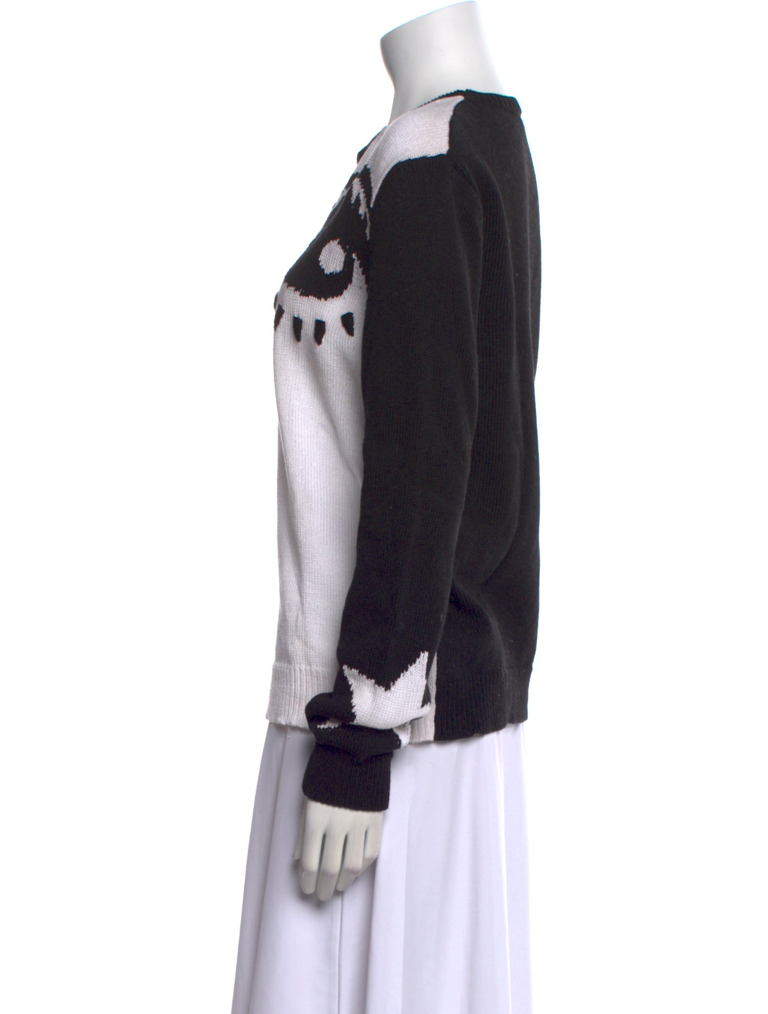 Red Valentino Graphic Print Crew Neck Sweater