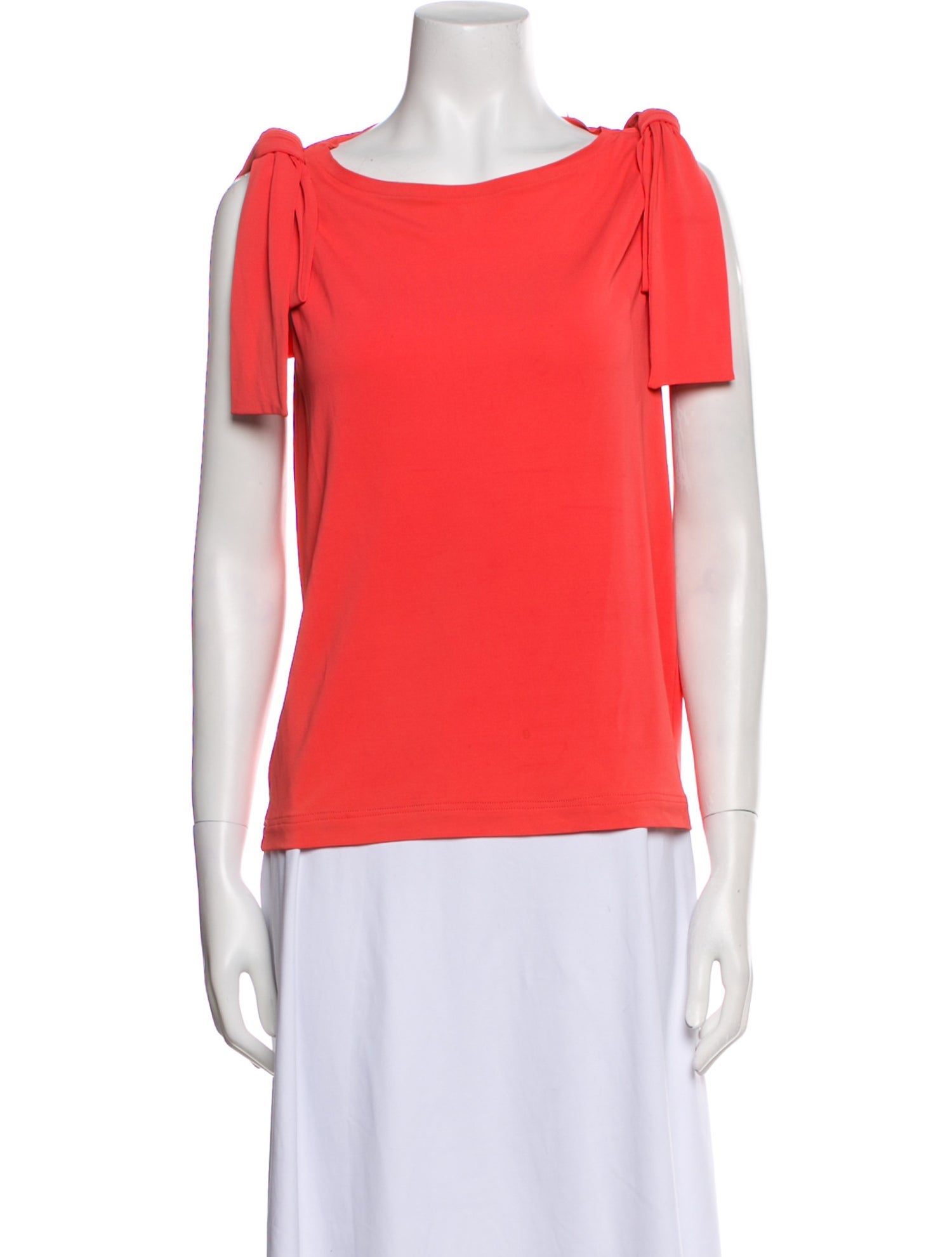 Red Valentino Bateau Neckline Short Sleeve Top