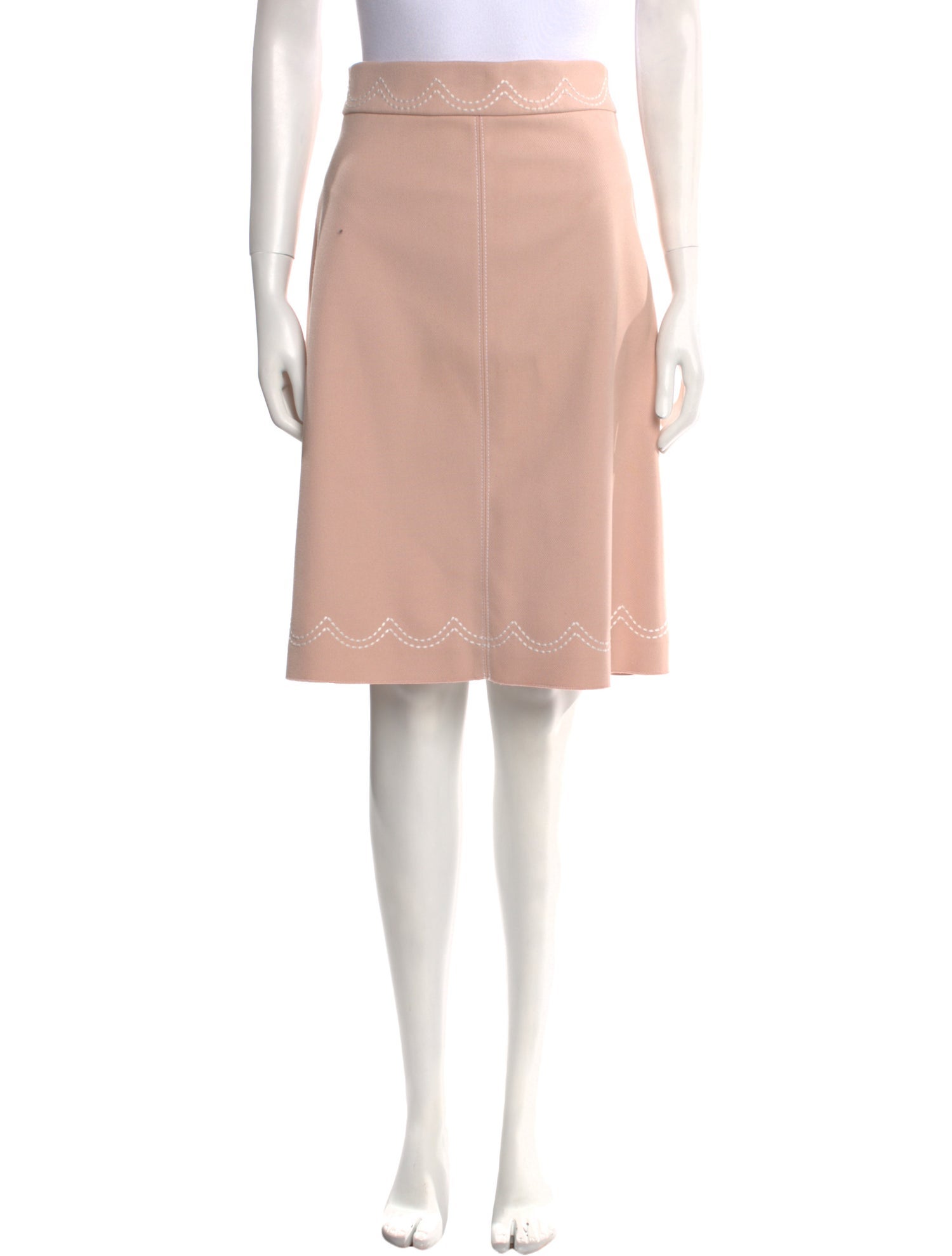 Red Valentino Virgin Wool Knee-Length Skirt