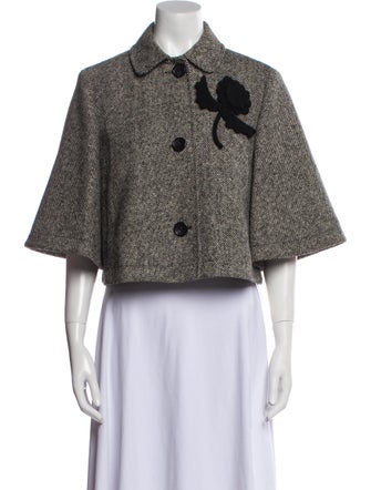 Red Valentino Wool Tweed Pattern Jacket