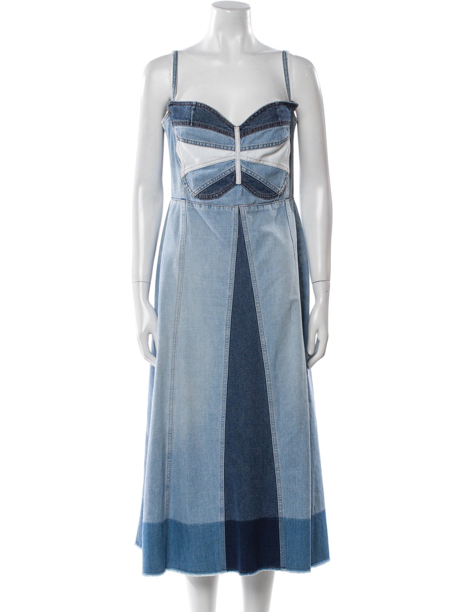 Red Valentino Square Neckline Long Dress