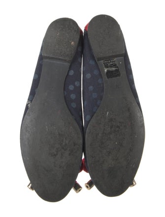 Red Valentino Canvas Polka Dot Print Ballet Flats