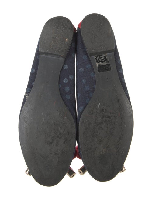 Red Valentino Canvas Polka Dot Print Ballet Flats