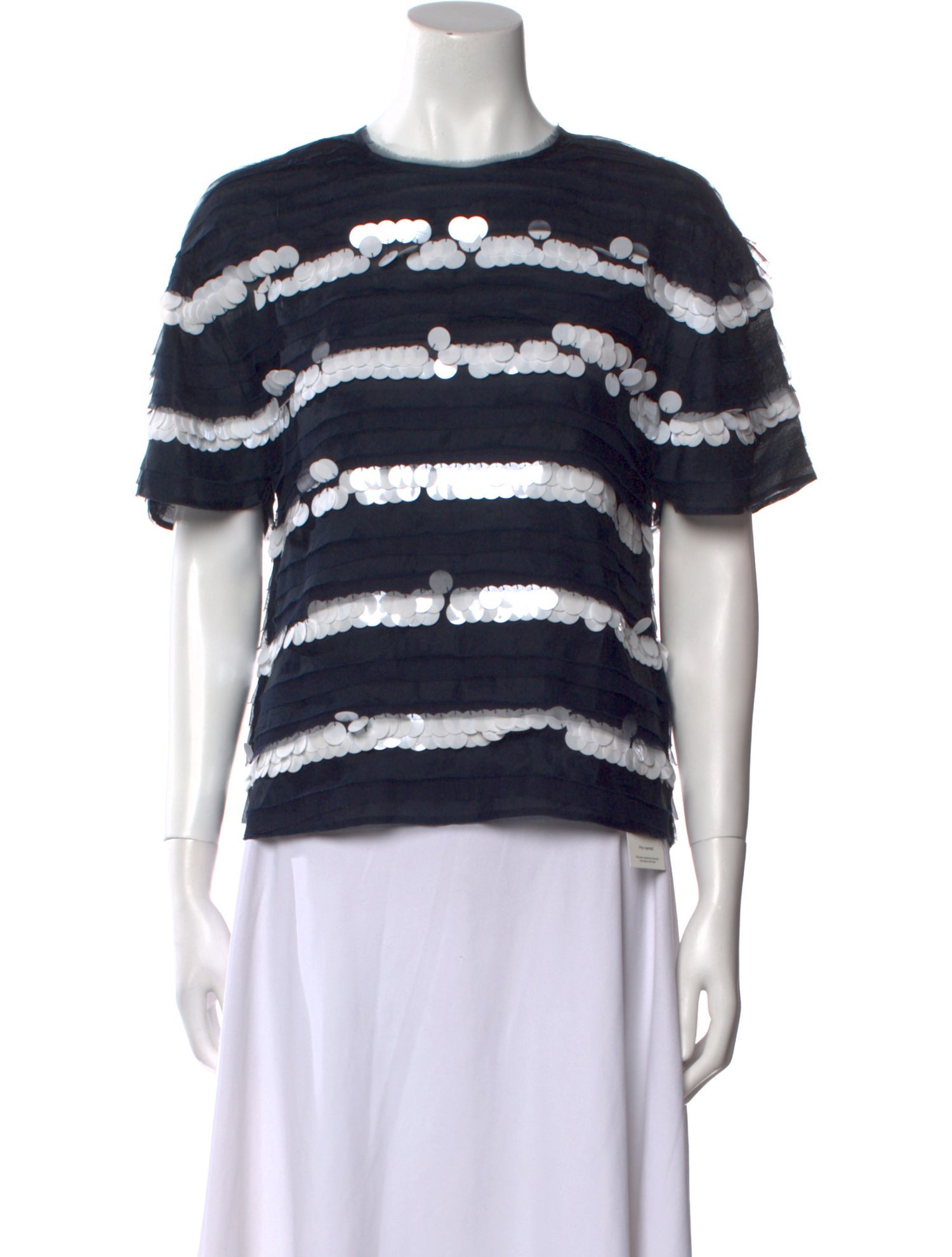 Red Valentino Striped Crew Neck T-Shirt