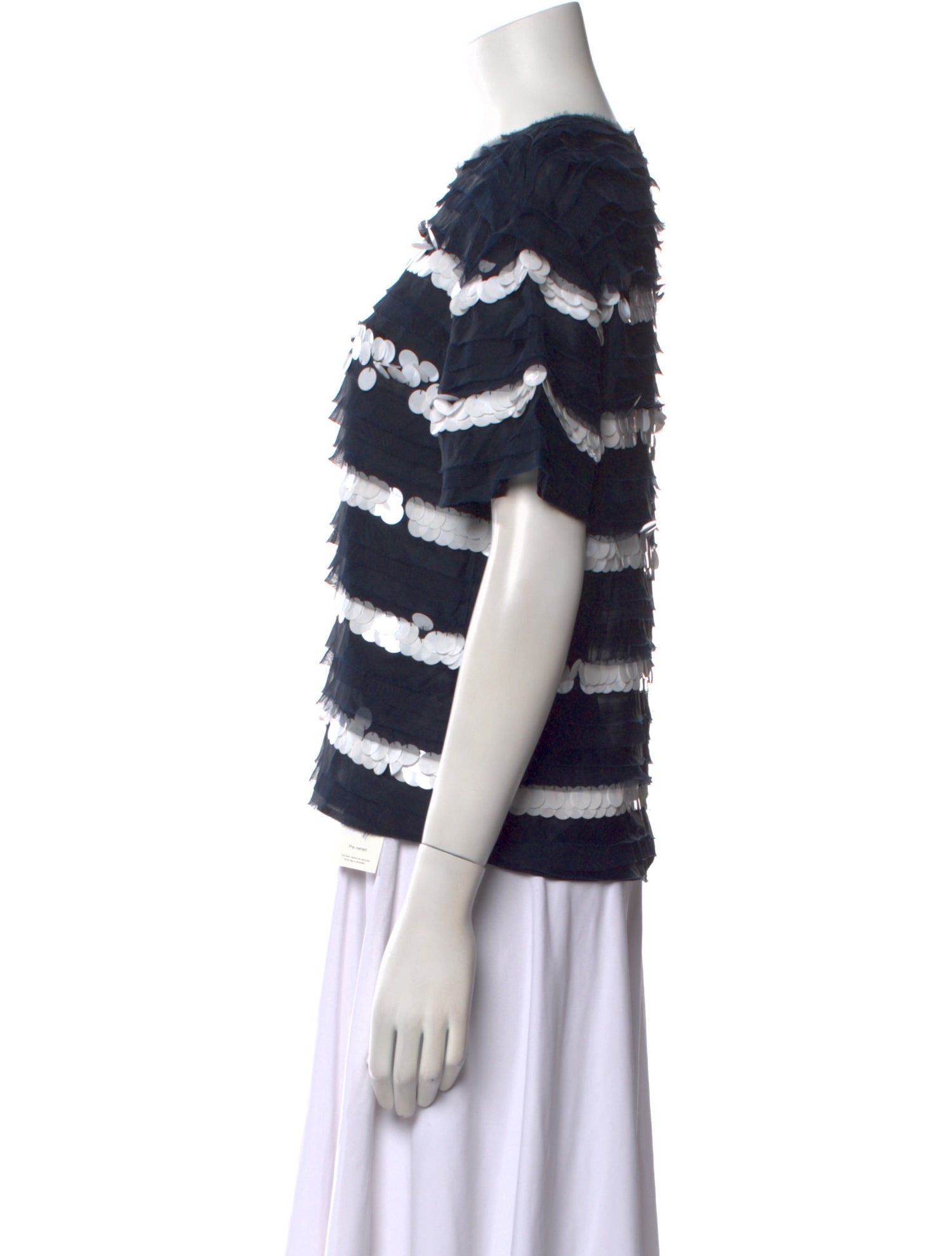 Red Valentino Striped Crew Neck T-Shirt