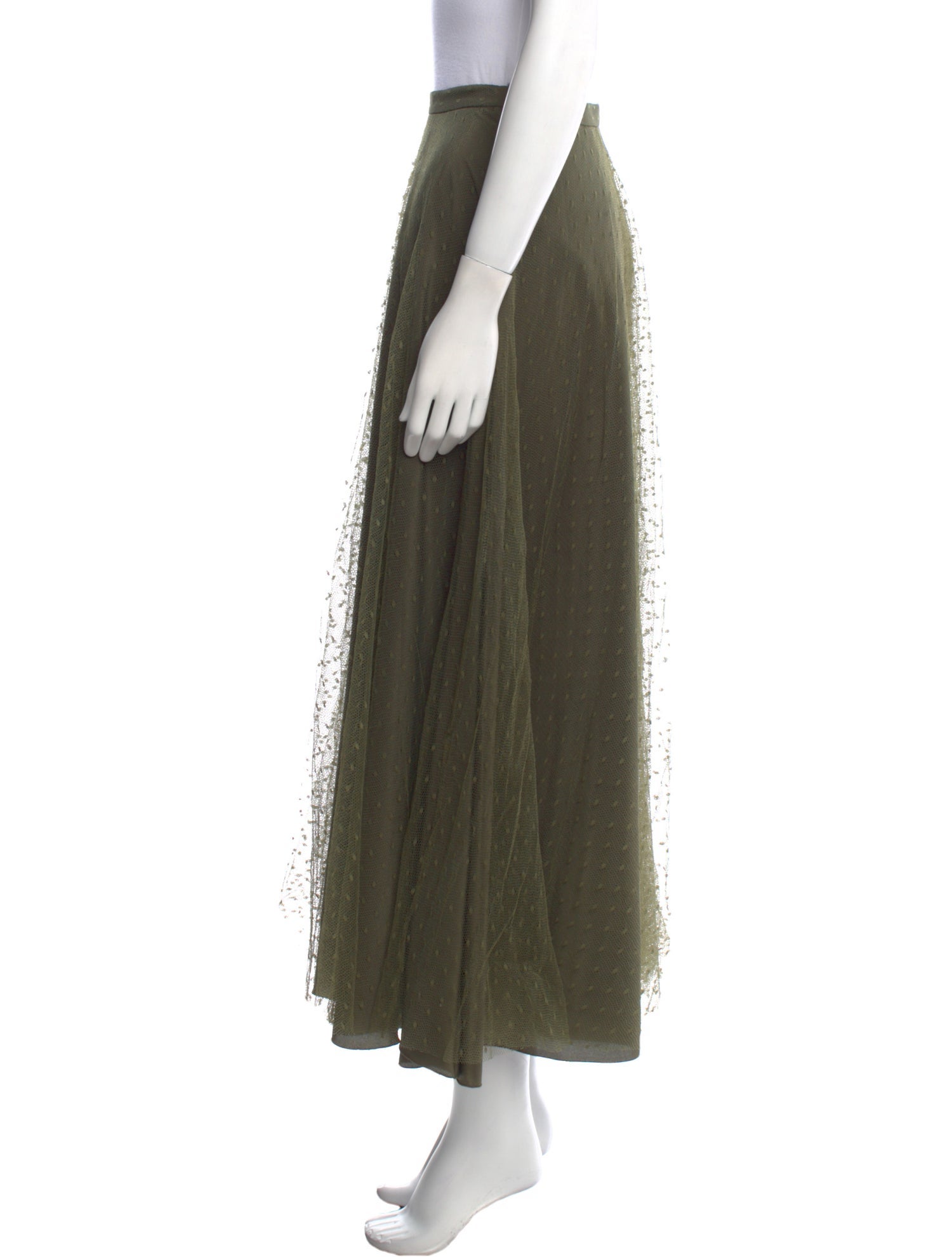 Red Valentino Nylon Midi Length Skirt