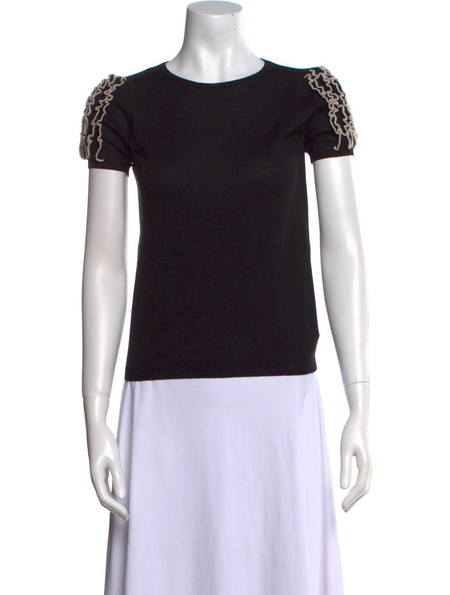 Red Valentino Virgin Wool Scoop Neck Sweater