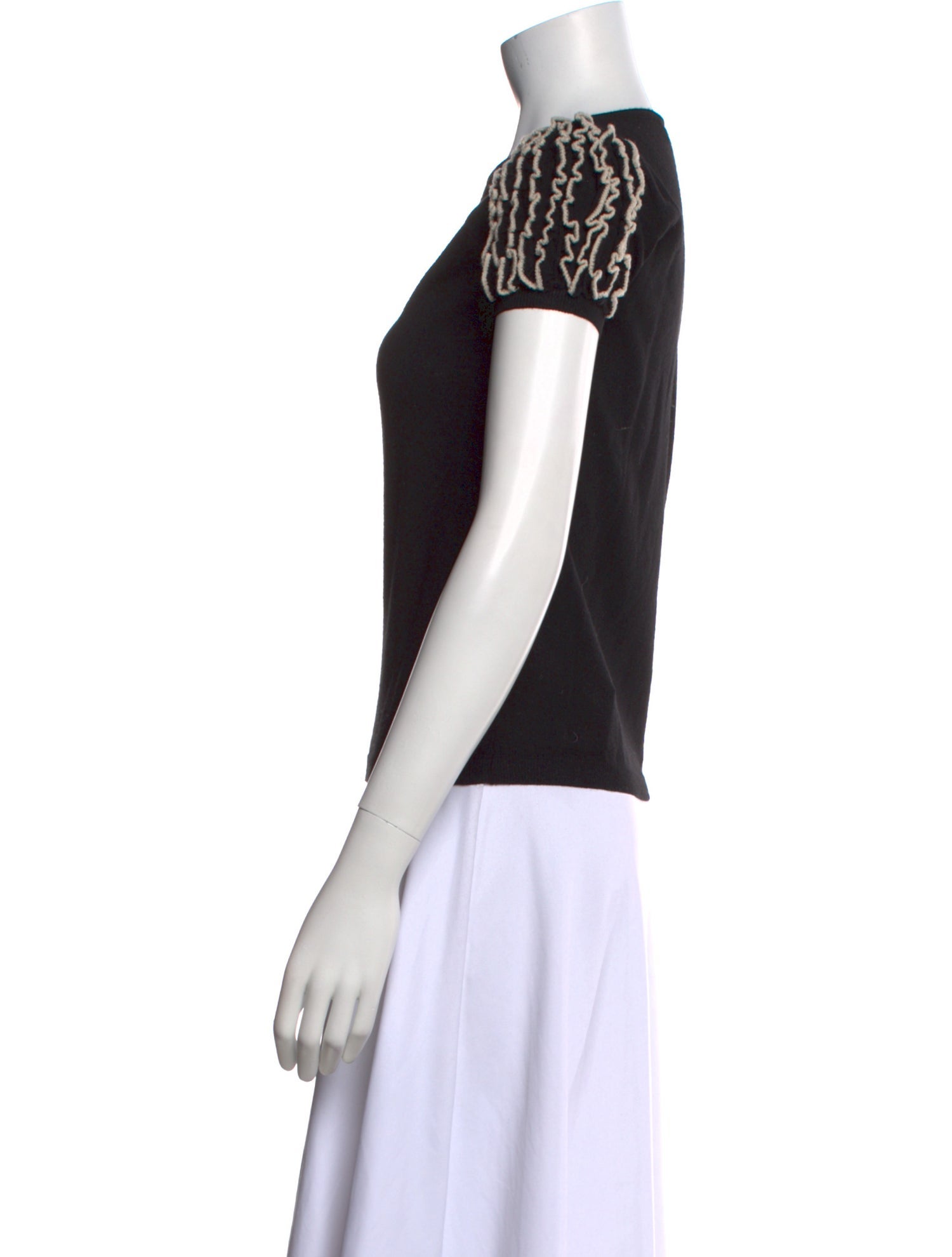 Red Valentino Virgin Wool Scoop Neck Sweater