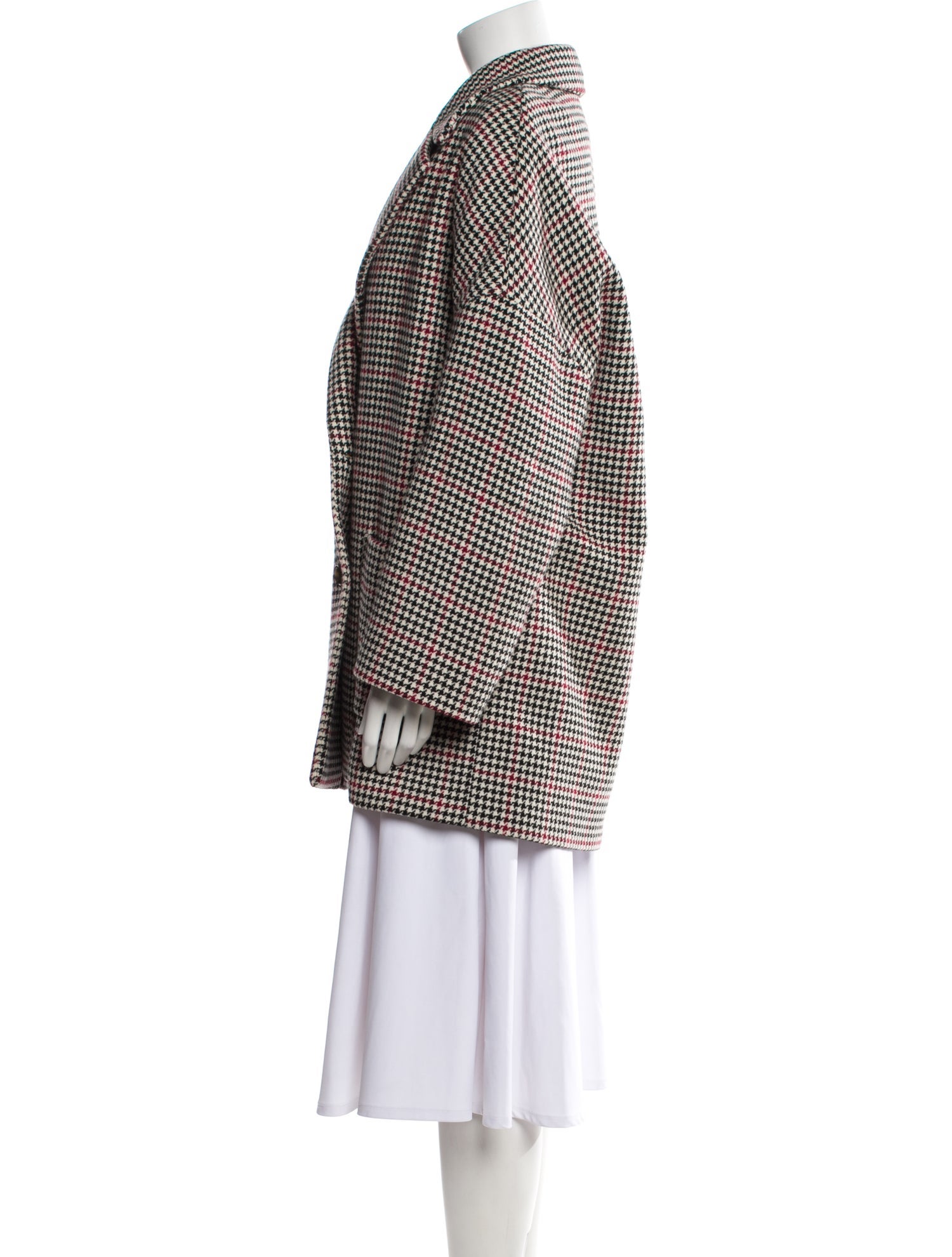 Red Valentino Wool Houndstooth Print Jacket