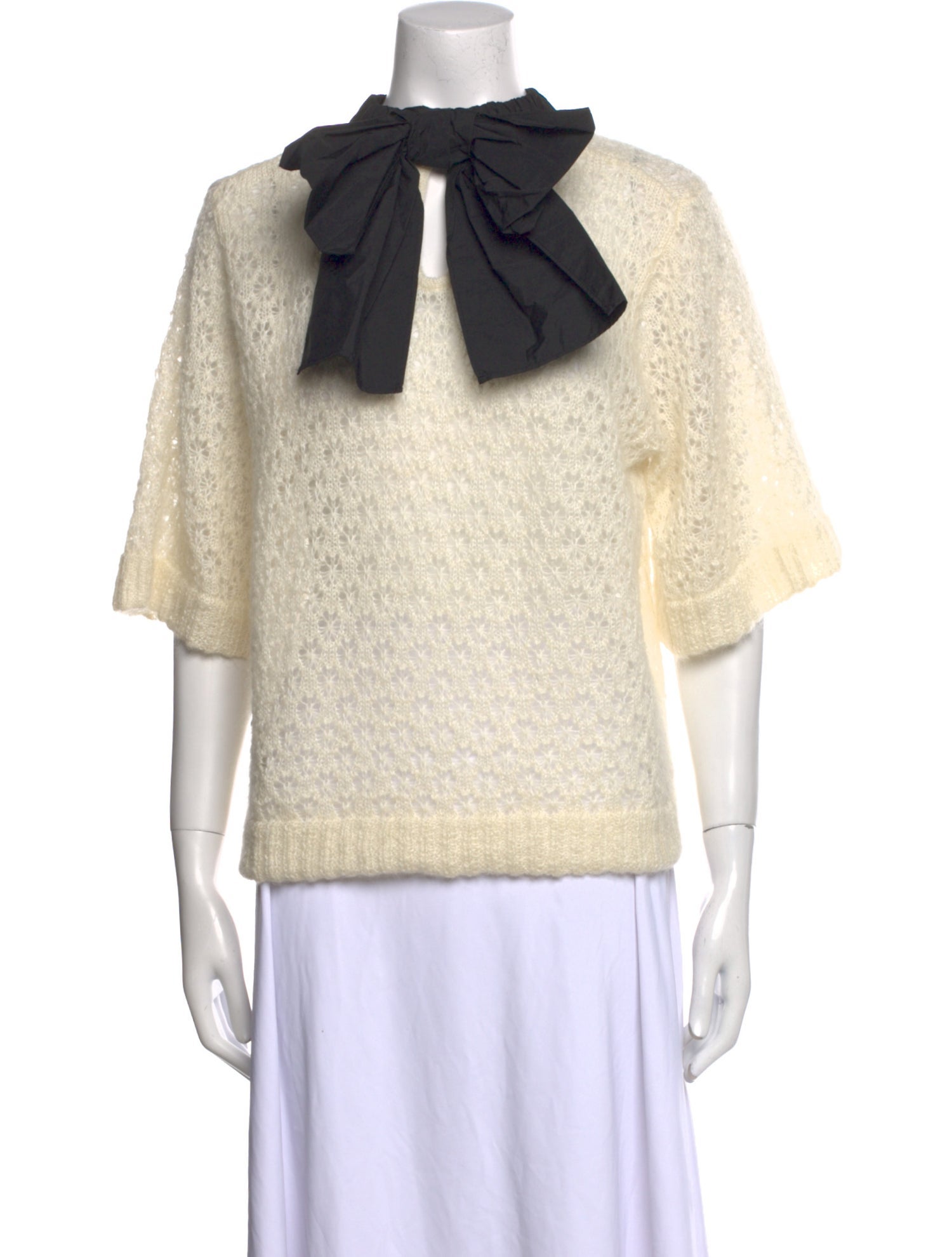 Red Valentino Tie Neck Sweater