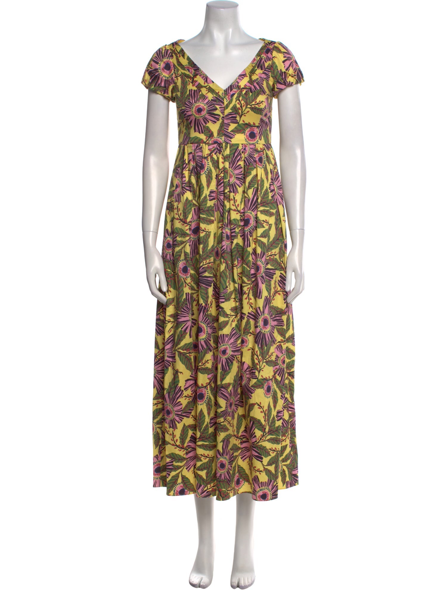 Red Valentino Floral Print Long Dress