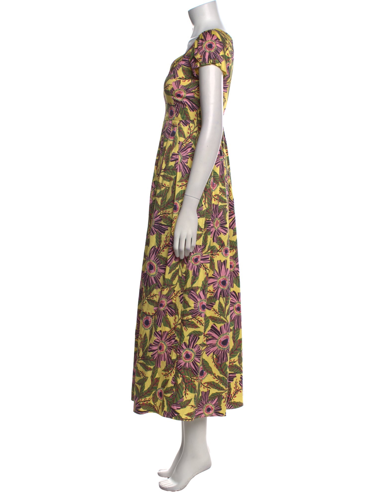 Red Valentino Floral Print Long Dress
