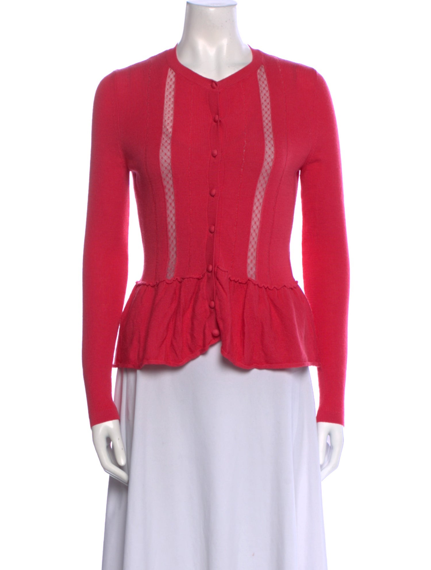 Red Valentino Virgin Wool Crew Neck Sweater